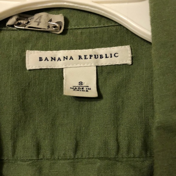 Olive green button up - Picture 2 of 2